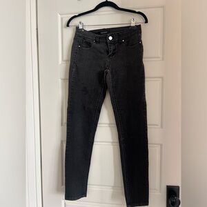 White House Black Market black whitewash skinny jeans. XS